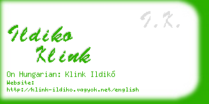 ildiko klink business card